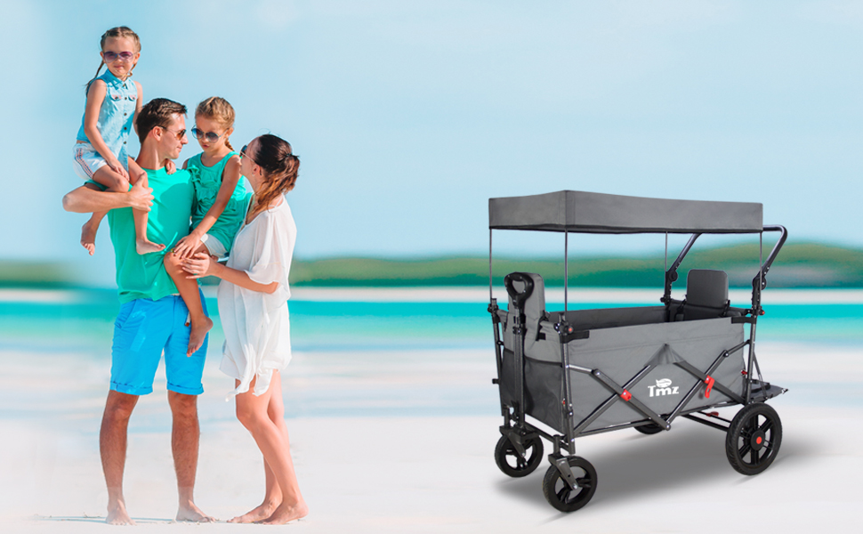 Amazon.co.jp: TMZ キャリーワゴン 折りたたみ式 アウトドアワゴン